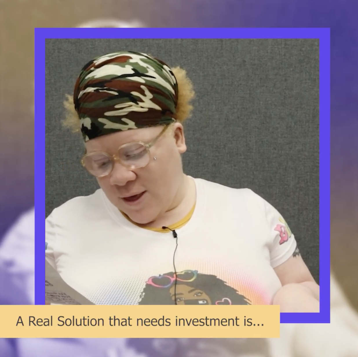 Richmond resident answering "A real solution that needs investment is..." during a community interview